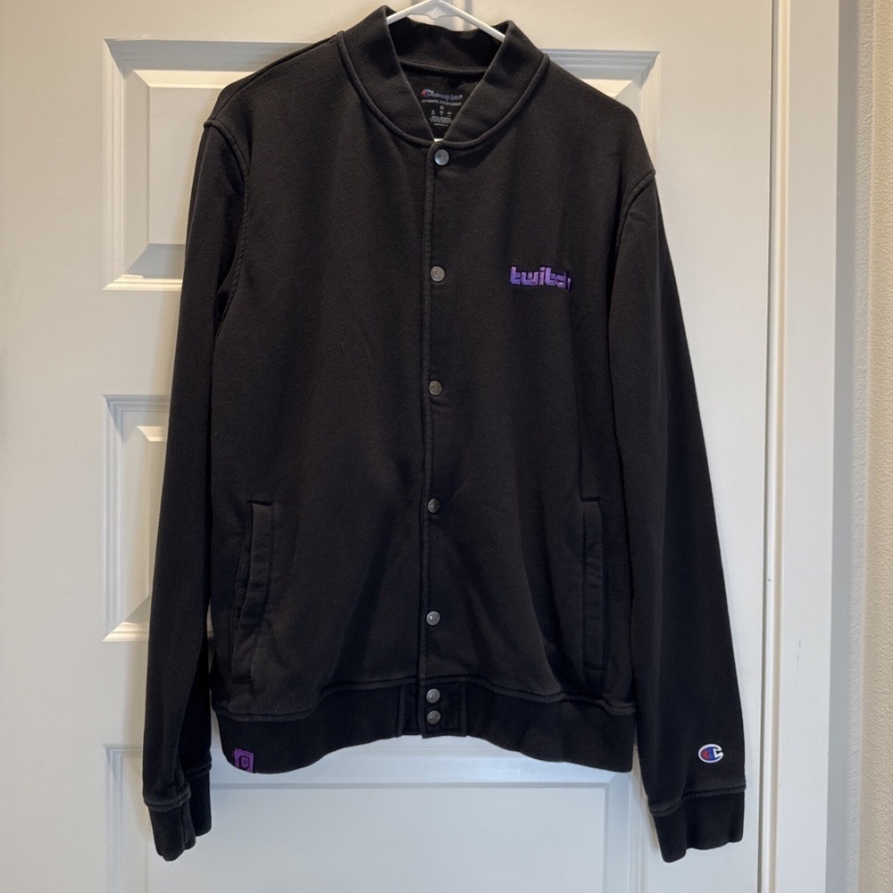 Twitch Champion Jersey Athletic Bomber Jacket Blouson Black US Men’s Medium M